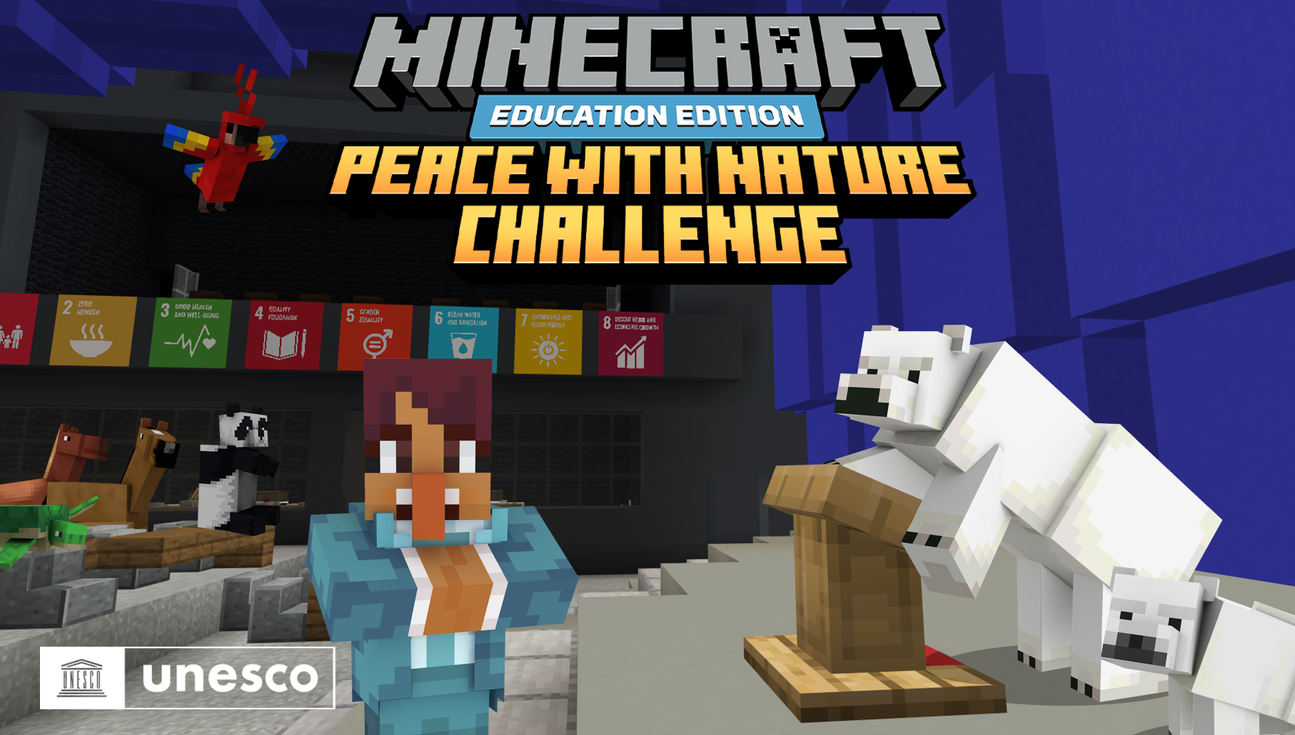 Global Build Challenge 21 Peace With Nature Minecraft Education Edition