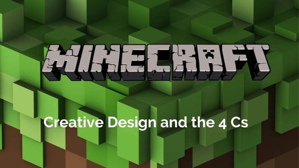 Collaborative Design The 4cs Minecraft Education Edition